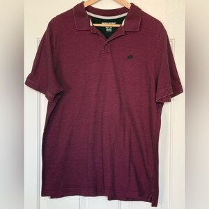 EUC Banana Republic Berry🍓Sorbet Polo Shirt XL Maroon Birdseye Cotton